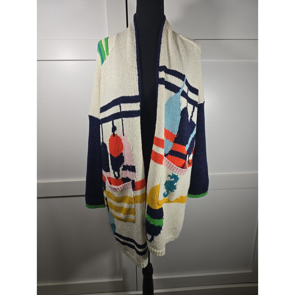 NWT Maeve x Anthropologie Nautical Buoy Whale Cardigan Sweater. Sz S/M. - Picture 4 of 12